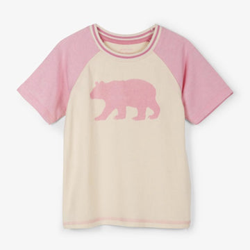Pink Bear Kids Heritage Raglan Tee
